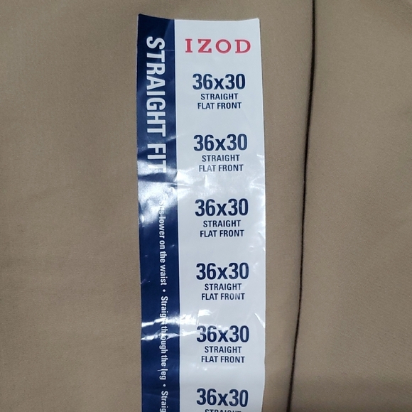 Izod Tan Chinos with Classic Style and Cotton Blend - Picture 3 of 8